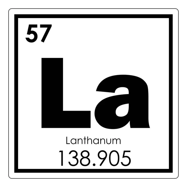 Химический элемент лантана — стоковое фото