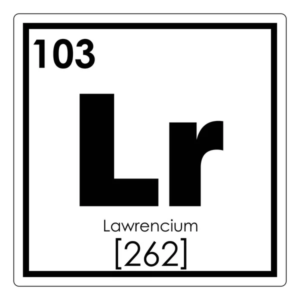 Lawrencium-хімічний елемент — стокове фото
