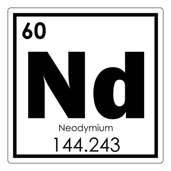 Химический элемент неодима — стоковое фото