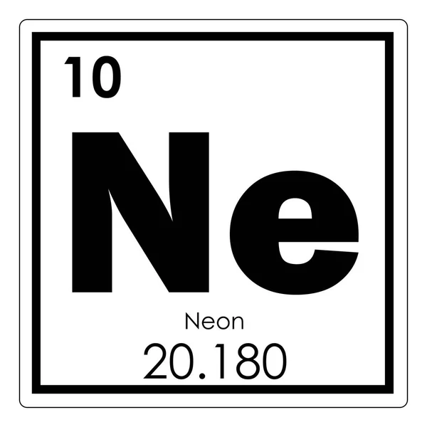 Neonowy element chemiczny — Zdjęcie stockowe