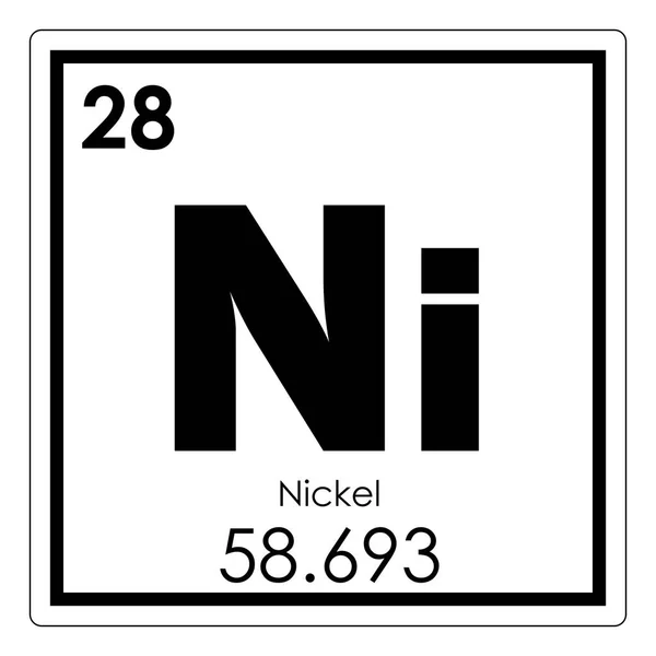 Elemento químico de níquel — Fotografia de Stock