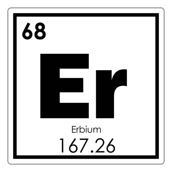 Erbium 화학 원소 스톡 사진