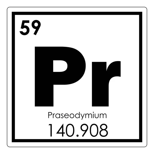 Химический элемент празеодима — стоковое фото