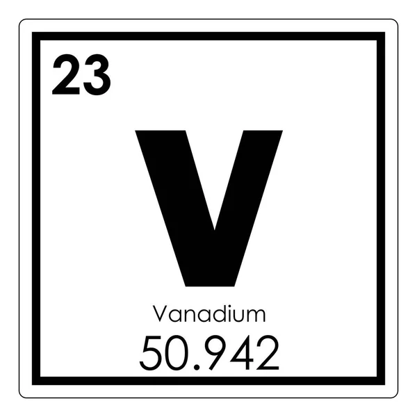 Химический элемент ванадия — стоковое фото