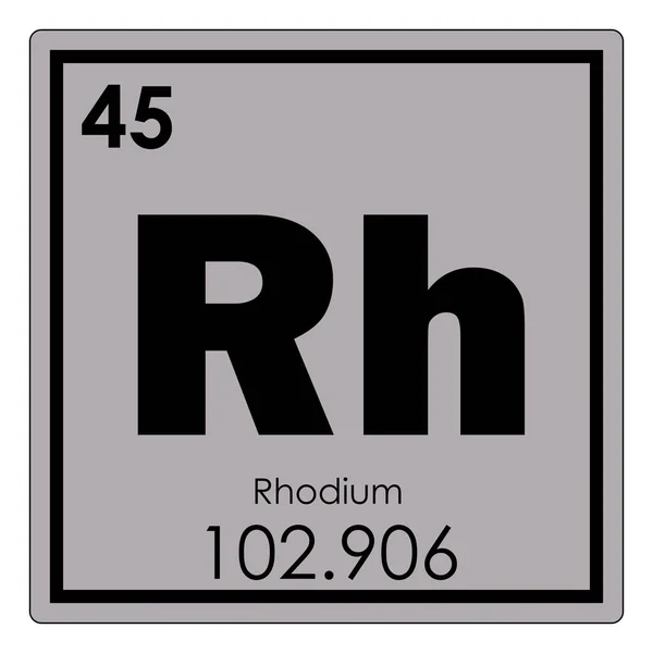 Rhodium scheikundig element — Stockfoto