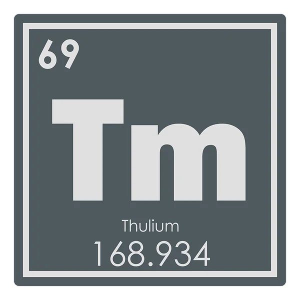 Химический элемент тулия — стоковое фото