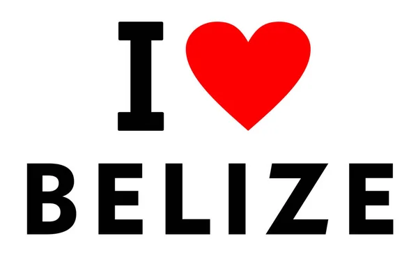 Eu amo Belize — Fotografia de Stock