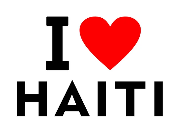 Eu amo haiti — Fotografia de Stock