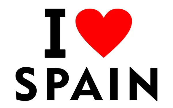 Jeg elsker Spania. – stockfoto