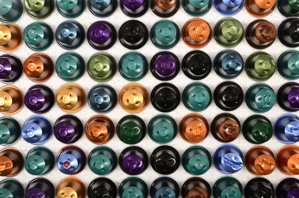 Coffee capsules background — Stock Photo, Image