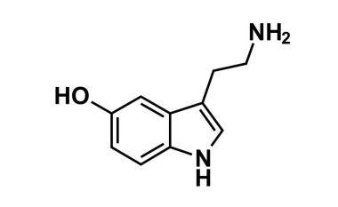 serotonin kimyasal formül bilim sembolü reaksiyon