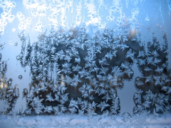 Ventana de invierno congelada —  Fotos de Stock