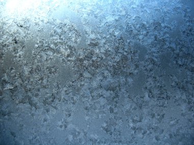 Kış penceresinde soğuk desen