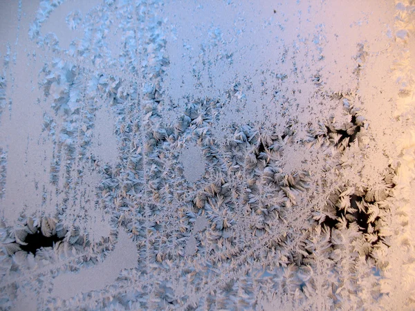 Bevroren winter venster — Stockfoto