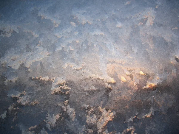 Finestra invernale congelata — Foto Stock