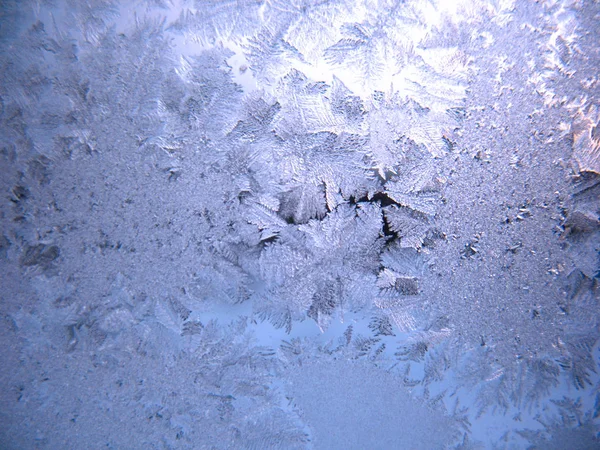 Frozen winter window — Stock Photo, Image