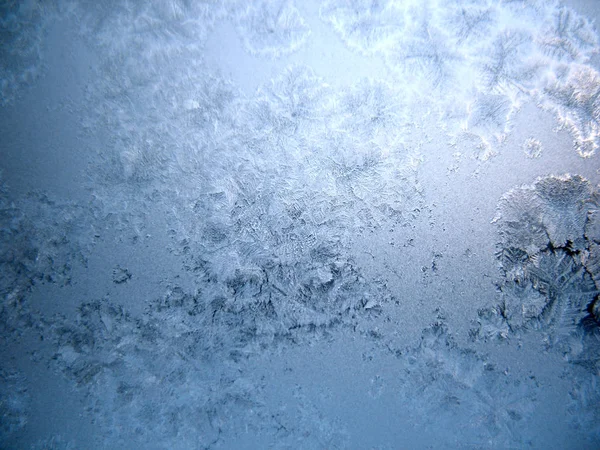 Ventana de invierno congelada — Foto de Stock