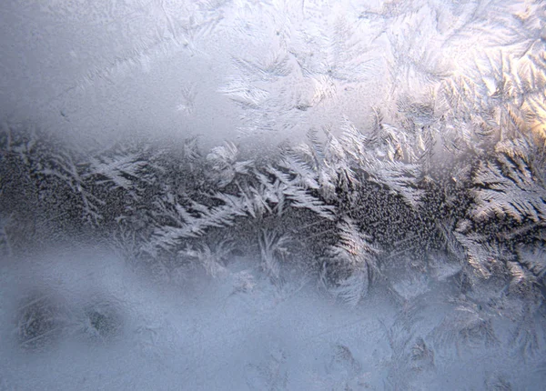 Finestra invernale congelata — Foto Stock