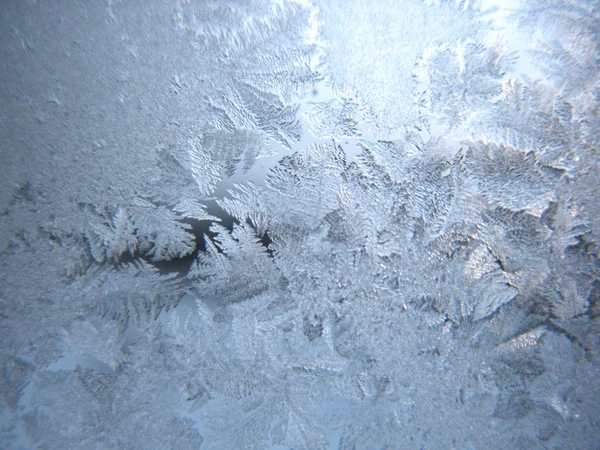 Ventana de invierno congelada — Foto de Stock