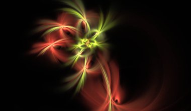 soyut çok renkli fraktal desen