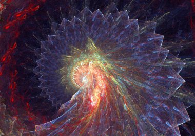 soyut çok renkli fraktal desen