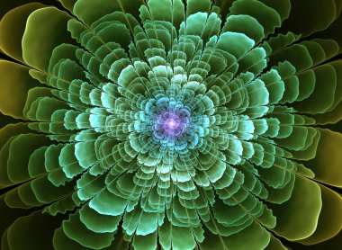 soyut çiçek fraktal şekli