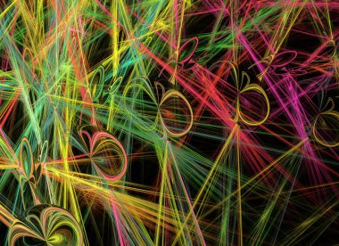 soyut çok renkli fraktal desen