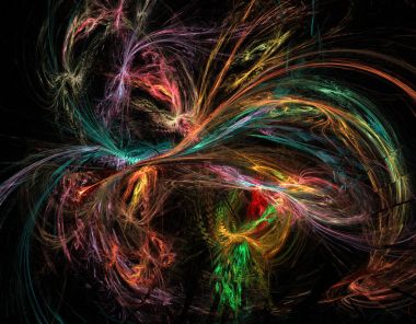 soyut çok renkli fraktal desen