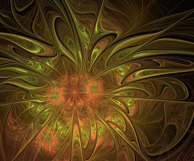 soyut çok renkli fraktal desen