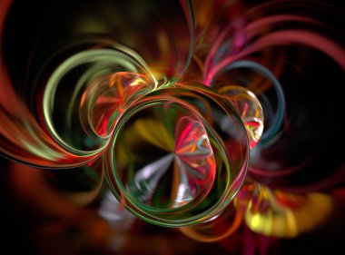 soyut çok renkli fraktal desen