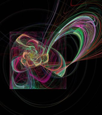 soyut çok renkli fraktal desen