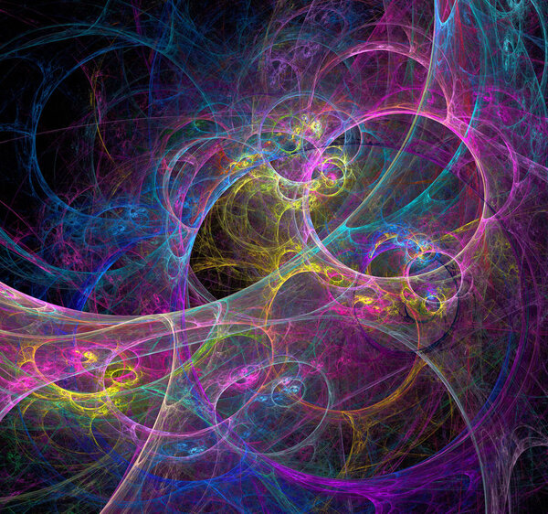 Computer generated background of abstract fractal shapes
