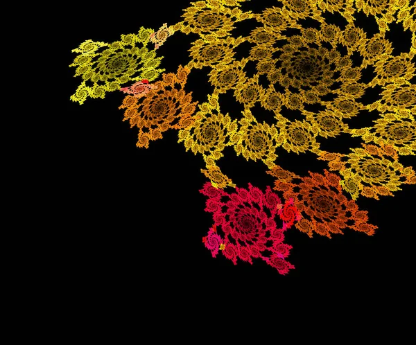Modèle abstrait de spirale fractale — Photo