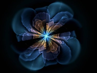 soyut çiçek fraktal şekli