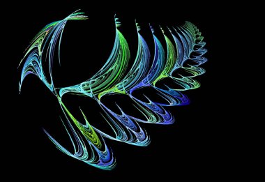 soyut çok renkli fraktal desen