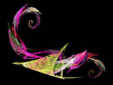 soyut çok renkli fraktal desen