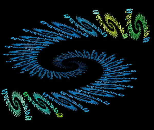 Абстрактная фрактальная спираль — стоковое фото