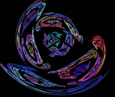 soyut çok renkli fraktal desen