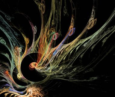 soyut çok renkli fraktal desen