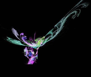 soyut çok renkli fraktal desen