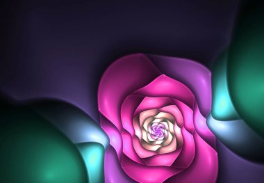 soyut çiçek fraktal şekli