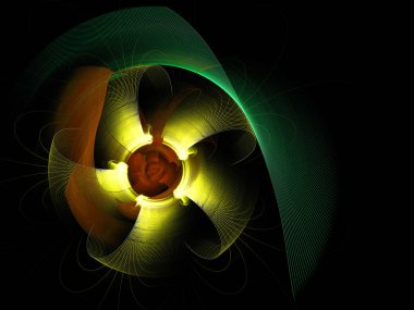 soyut çok renkli fraktal desen