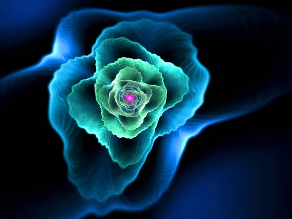 Forma fractal flor abstracta Imagen de stock