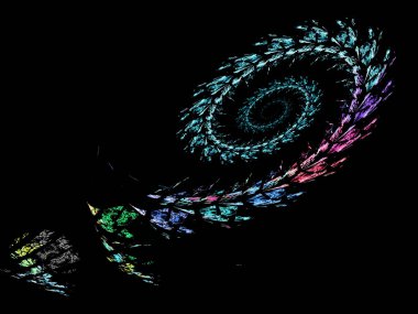 soyut çok renkli fraktal desen