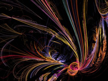 soyut çok renkli fraktal desen