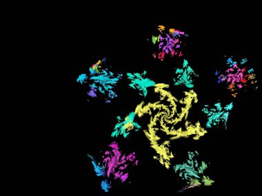 soyut çok renkli fraktal desen