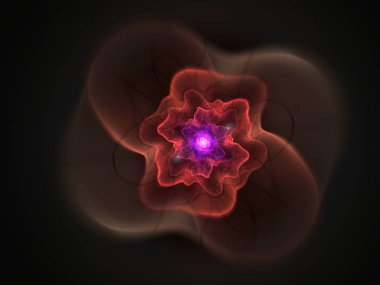 soyut çiçek fraktal şekli