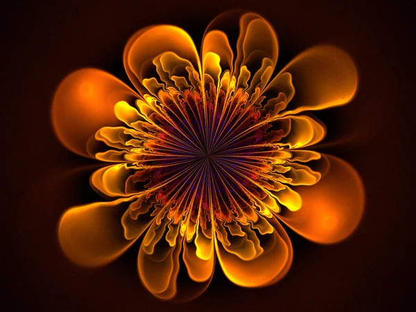 Abstrakt blomma fractal form — Stockfoto