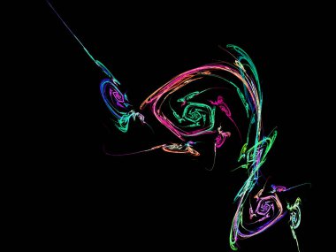 soyut çok renkli fraktal desen