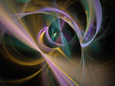 soyut çok renkli fraktal desen